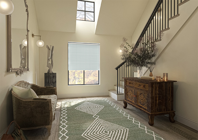 Geometric Stripe, Green - Twist&Fit Roller Blind - Image 7